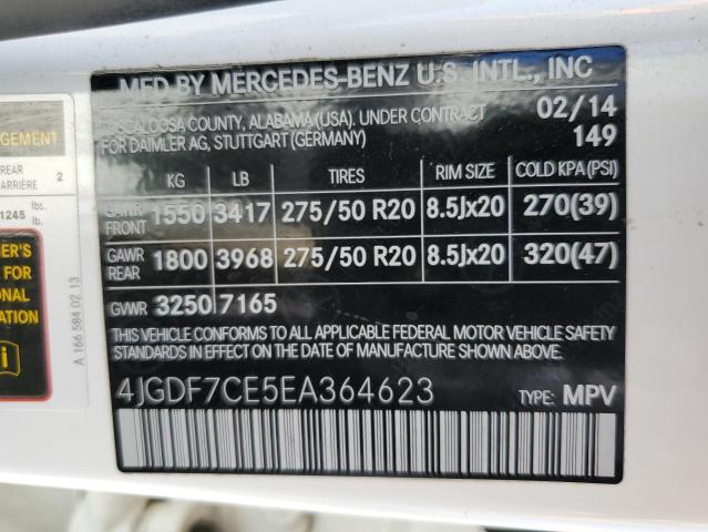 Photo 9 VIN: 4JGDF7CE5EA364623 - MERCEDES-BENZ GL 450 4MA 