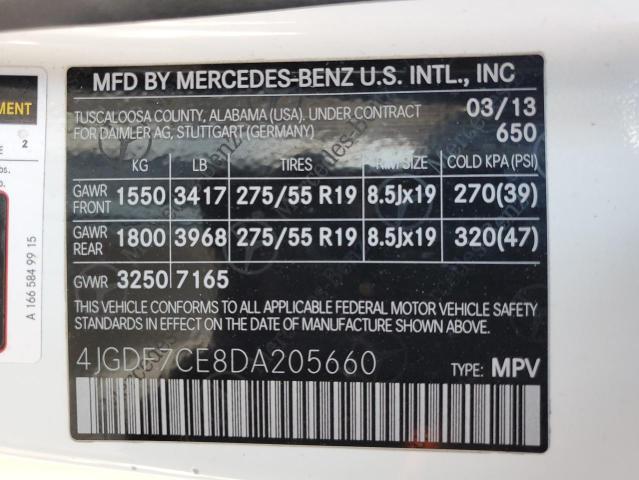 Photo 12 VIN: 4JGDF7CE8DA205660 - MERCEDES-BENZ GL-CLASS 