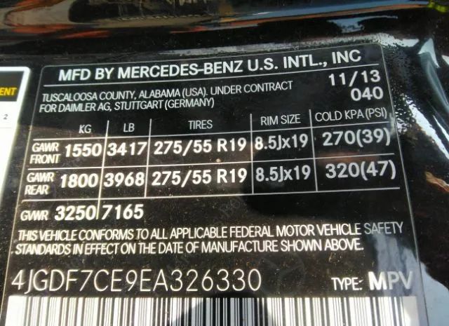 Photo 8 VIN: 4JGDF7CE9EA326330 - MERCEDES-BENZ GL-CLASS 