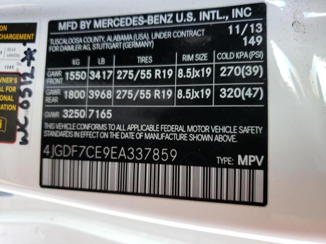 Photo 11 VIN: 4JGDF7CE9EA337859 - MERCEDES-BENZ GL 450 4MA 