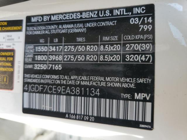 Photo 13 VIN: 4JGDF7CE9EA381134 - MERCEDES-BENZ GL 450 4MA 