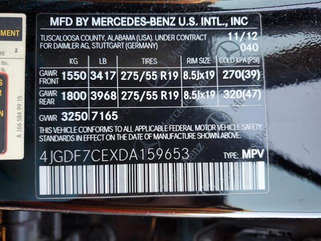 Photo 13 VIN: 4JGDF7CEXDA159653 - MERCEDES-BENZ GL-CLASS 