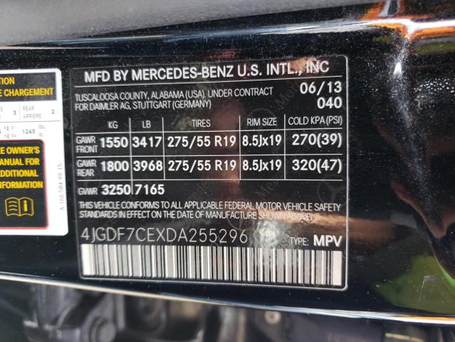 Photo 12 VIN: 4JGDF7CEXDA255296 - MERCEDES-BENZ GL 450 4MA 