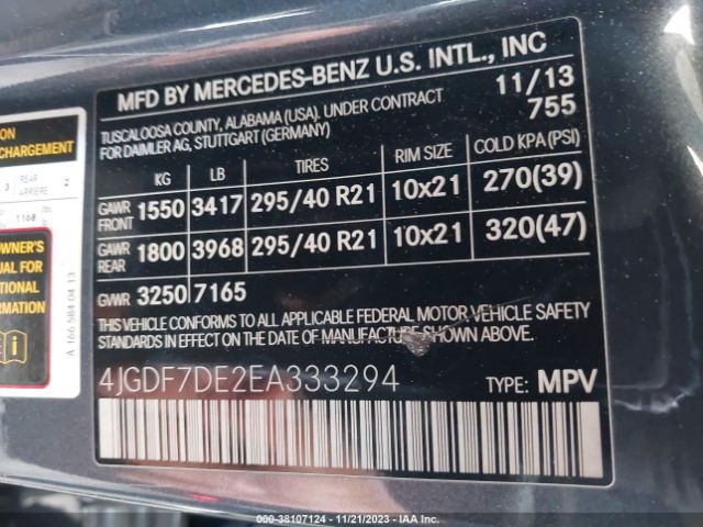 Photo 8 VIN: 4JGDF7DE2EA333294 - MERCEDES-BENZ GLK 