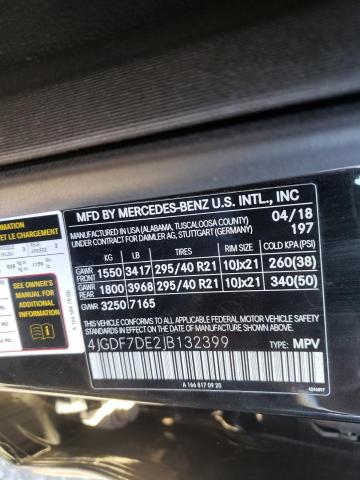 Photo 9 VIN: 4JGDF7DE2JB132399 - MERCEDES-BENZ GLS 550 4M 