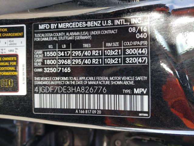 Photo 12 VIN: 4JGDF7DE3HA826776 - MERCEDES-BENZ GLS-CLASS 