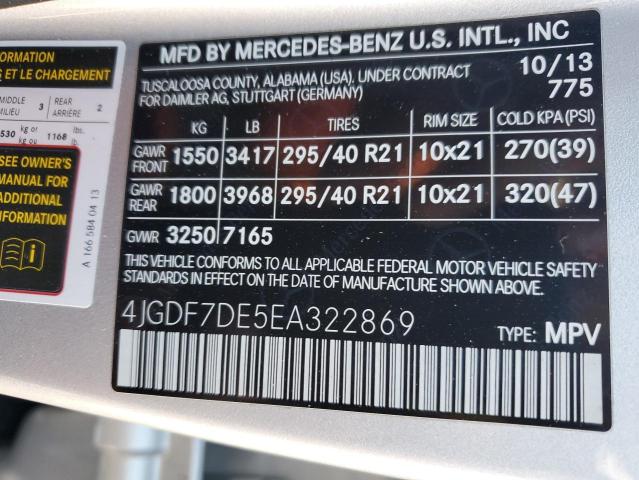 Photo 12 VIN: 4JGDF7DE5EA322869 - MERCEDES-BENZ GL-CLASS 