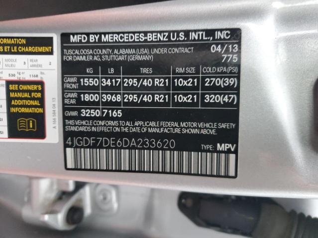 Photo 12 VIN: 4JGDF7DE6DA233620 - MERCEDES-BENZ GL 550 4MA 