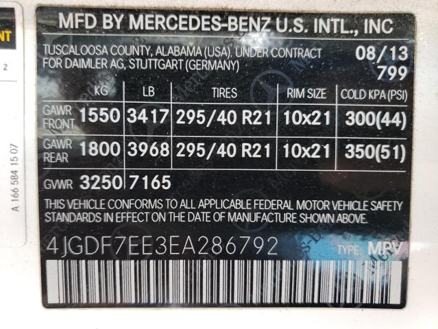 Photo 12 VIN: 4JGDF7EE3EA286792 - MERCEDES-BENZ GL-CLASS 