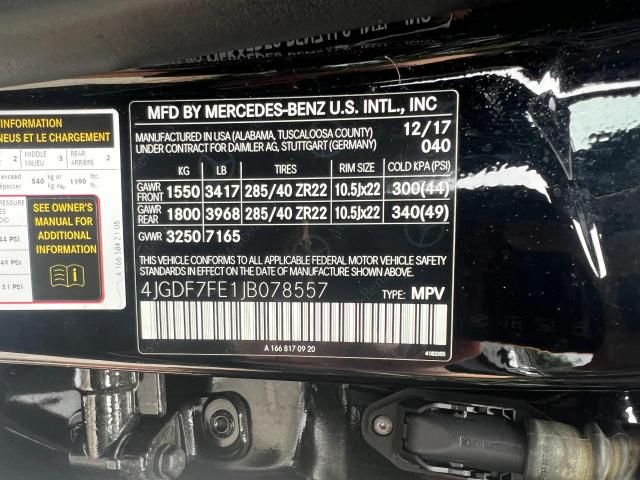 Photo 9 VIN: 4JGDF7FE1JB078557 - MERCEDES-BENZ GLS-CLASS 