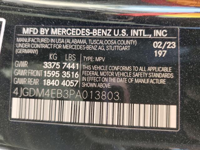 Photo 12 VIN: 4JGDM4EB3PA013803 - MERCEDES-BENZ EQS SUV 58 