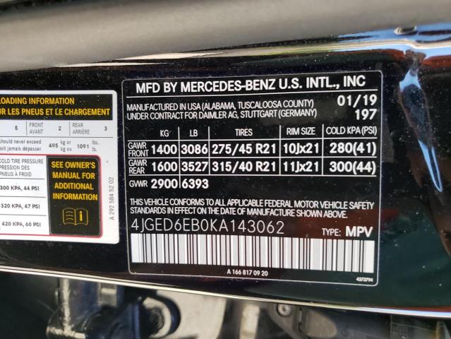 Photo 11 VIN: 4JGED6EB0KA143062 - MERCEDES-BENZ GLE-CLASS 