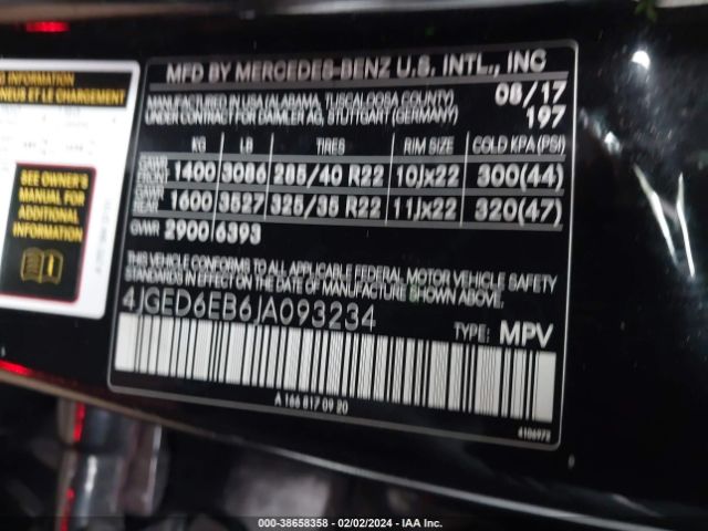 Photo 8 VIN: 4JGED6EB6JA093234 - MERCEDES-BENZ AMG GLE 43 COUPE 