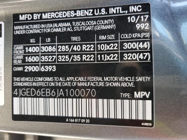 Photo 13 VIN: 4JGED6EB6JA100070 - MERCEDES-BENZ GLE-CLASS 