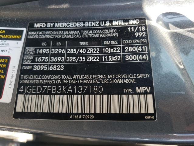 Photo 11 VIN: 4JGED7FB3KA137180 - MERCEDES-BENZ GLE COUPE 