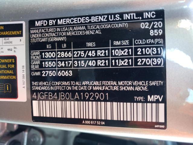 Photo 11 VIN: 4JGFB4JB0LA192901 - MERCEDES-BENZ GLE 350 