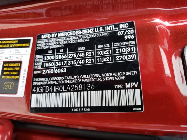 Photo 9 VIN: 4JGFB4JB0LA258136 - MERCEDES-BENZ GLE 350 