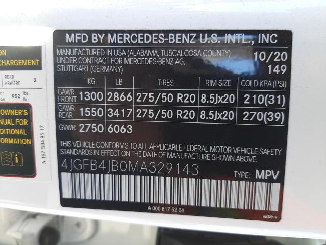 Photo 9 VIN: 4JGFB4JB0MA329143 - MERCEDES-BENZ GLE 350 