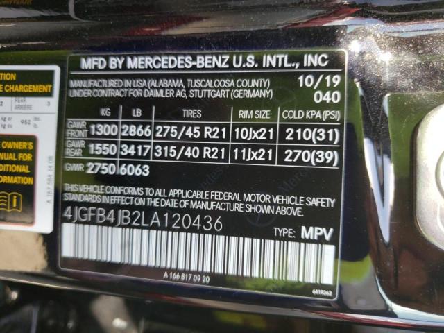 Photo 9 VIN: 4JGFB4JB2LA120436 - MERCEDES-BENZ GLE 350 