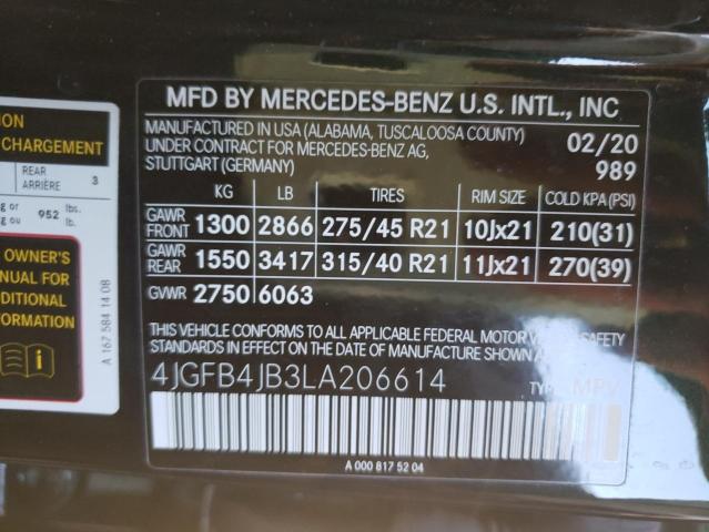 Photo 9 VIN: 4JGFB4JB3LA206614 - MERCEDES-BENZ GLE 350 