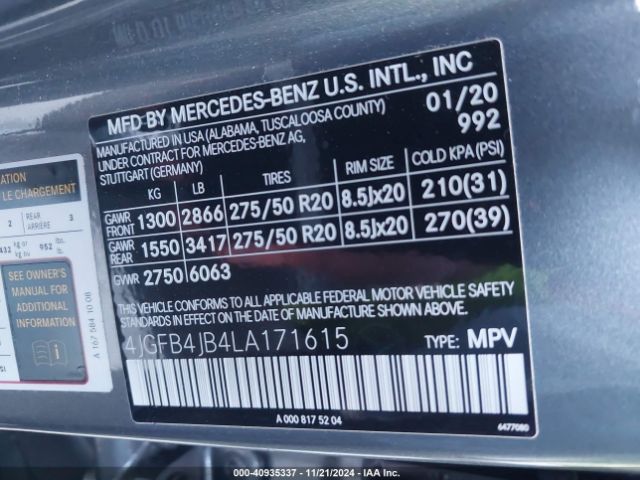 Photo 8 VIN: 4JGFB4JB4LA171615 - MERCEDES-BENZ GLE-CLASS 