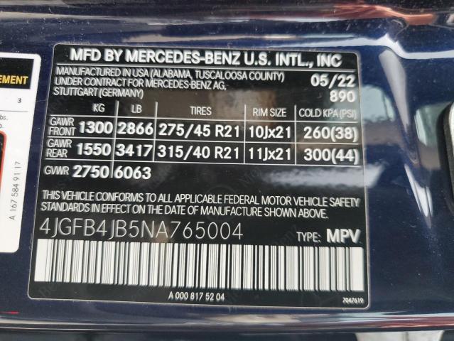 Photo 12 VIN: 4JGFB4JB5NA765004 - MERCEDES-BENZ GLE 350 