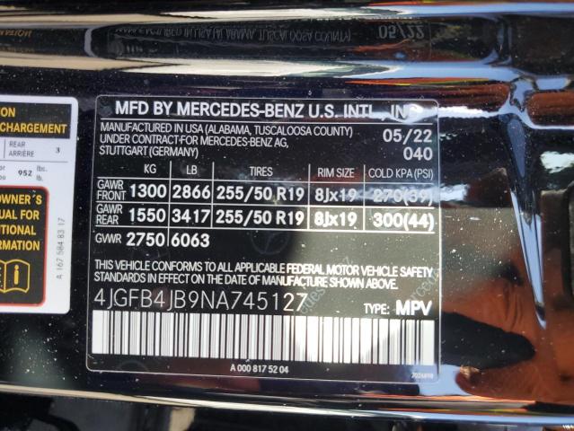 Photo 11 VIN: 4JGFB4JB9NA745127 - MERCEDES-BENZ GLE 350 