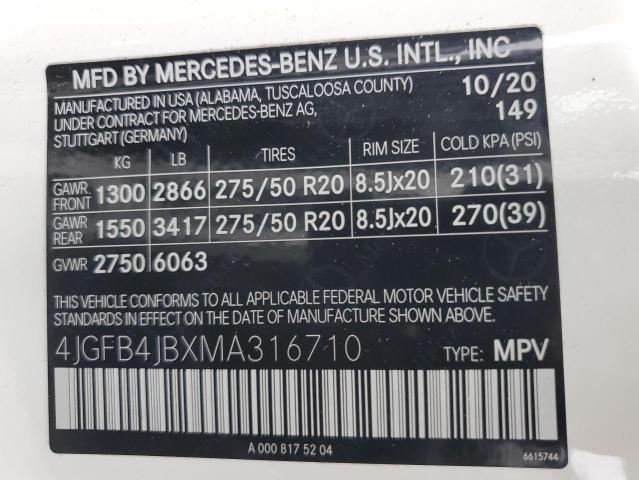 Photo 13 VIN: 4JGFB4JBXMA316710 - MERCEDES-BENZ GLE 350 