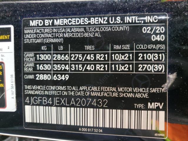 Photo 11 VIN: 4JGFB4JEXLA207432 - MERCEDES-BENZ GLE 350 