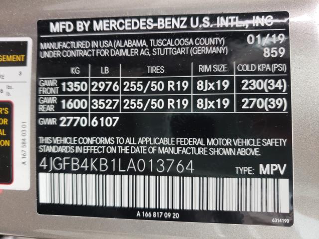 Photo 9 VIN: 4JGFB4KB1LA013764 - MERCEDES-BENZ GLE 350 4M 