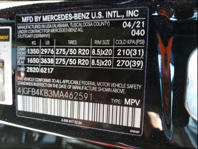 Photo 9 VIN: 4JGFB4KB3MA462591 - MERCEDES-BENZ GLE 350 4M 