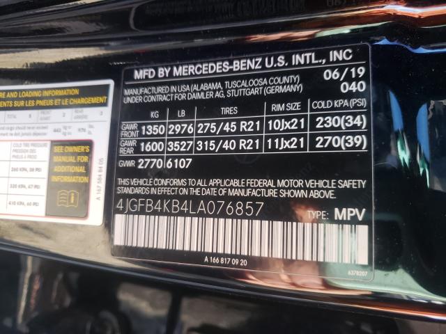 Photo 9 VIN: 4JGFB4KB4LA076857 - MERCEDES-BENZ GLE 350 