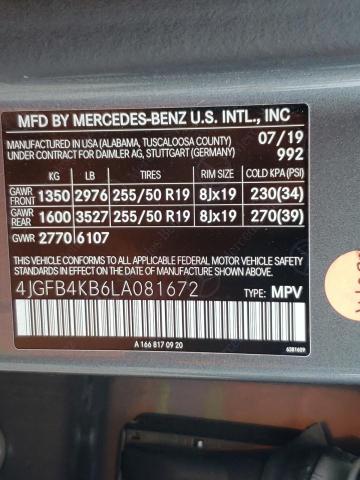 Photo 9 VIN: 4JGFB4KB6LA081672 - MERCEDES-BENZ GLE 350 4M 