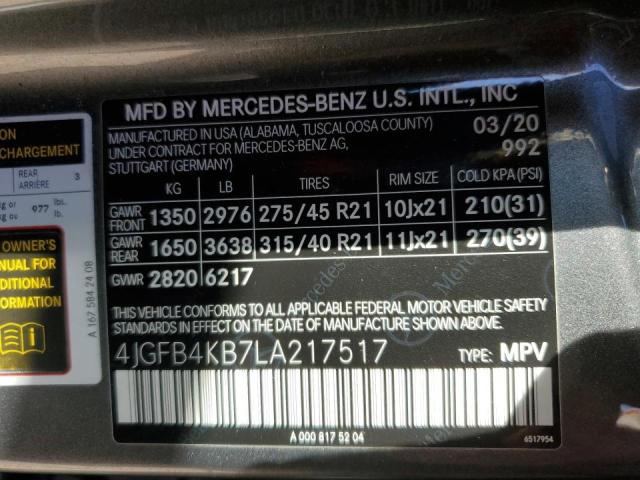 Photo 9 VIN: 4JGFB4KB7LA217517 - MERCEDES-BENZ GLE 350 4M 