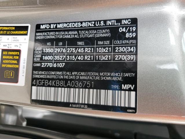 Photo 12 VIN: 4JGFB4KB8LA036751 - MERCEDES-BENZ GLE-CLASS 