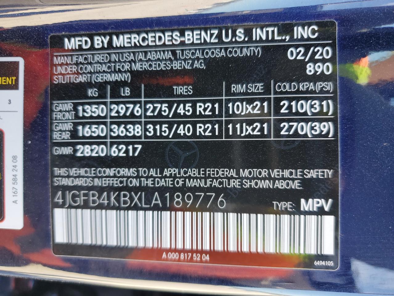 Photo 13 VIN: 4JGFB4KBXLA189776 - MERCEDES-BENZ GLE 