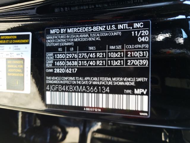 Photo 9 VIN: 4JGFB4KBXMA366134 - MERCEDES-BENZ GLE 350 4M 