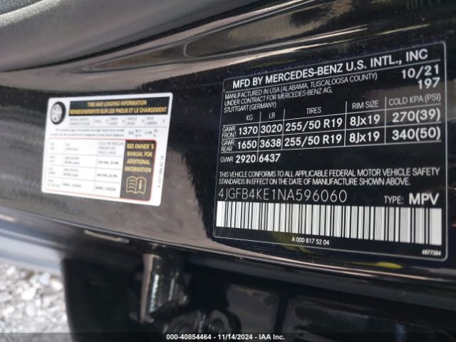 Photo 8 VIN: 4JGFB4KE1NA596060 - MERCEDES-BENZ GLE-CLASS 