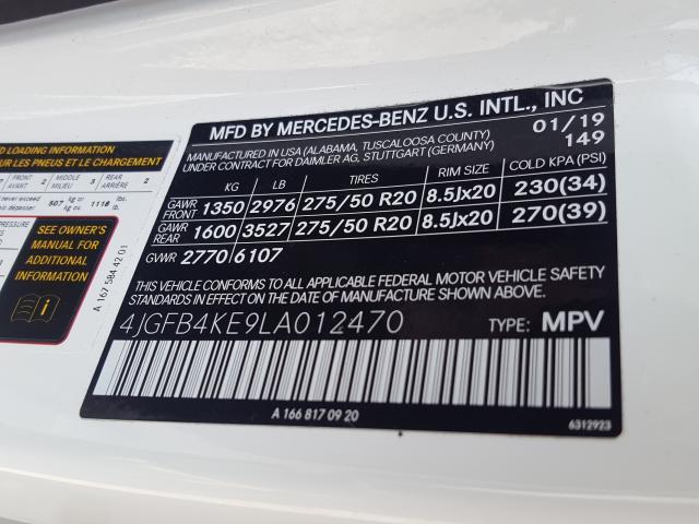 Photo 9 VIN: 4JGFB4KE9LA012470 - MERCEDES-BENZ GLE 350 4M 