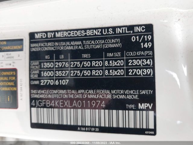 Photo 8 VIN: 4JGFB4KEXLA011974 - MERCEDES-BENZ GLE 