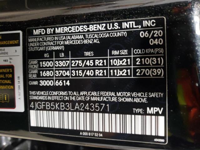 Photo 13 VIN: 4JGFB5KB3LA243571 - MERCEDES-BENZ GLE 450 4M 