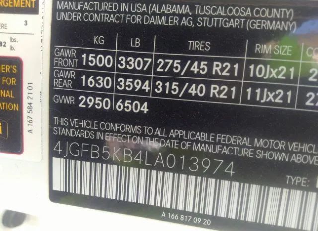 Photo 8 VIN: 4JGFB5KB4LA013974 - MERCEDES-BENZ GLE 