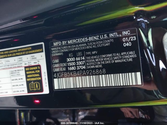 Photo 8 VIN: 4JGFB5KB4PA926868 - MERCEDES-BENZ GLE 450 