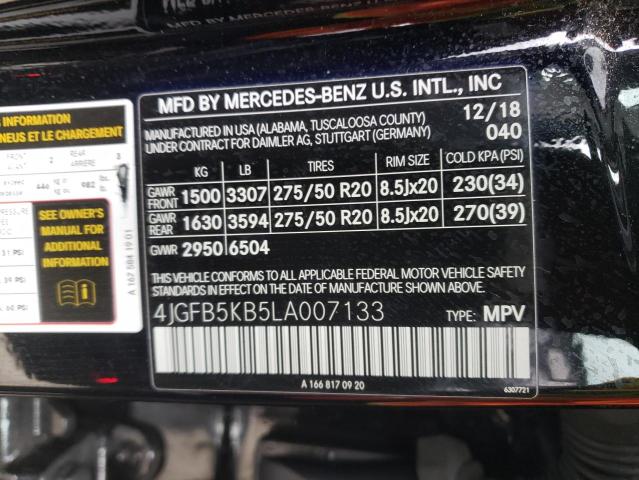 Photo 12 VIN: 4JGFB5KB5LA007133 - MERCEDES-BENZ GLE-CLASS 