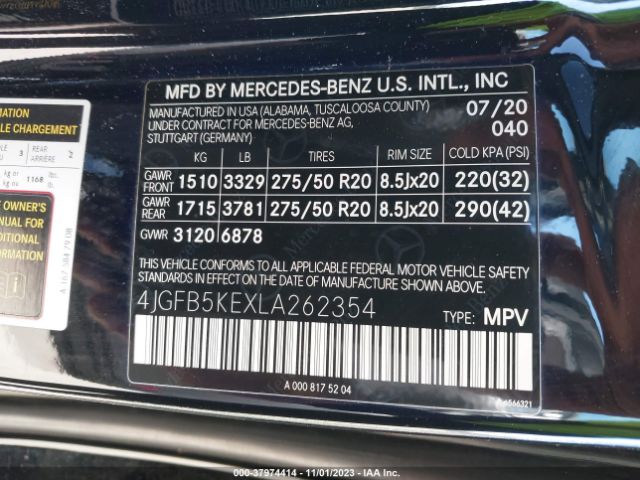 Photo 8 VIN: 4JGFB5KEXLA262354 - MERCEDES-BENZ GLE 450 