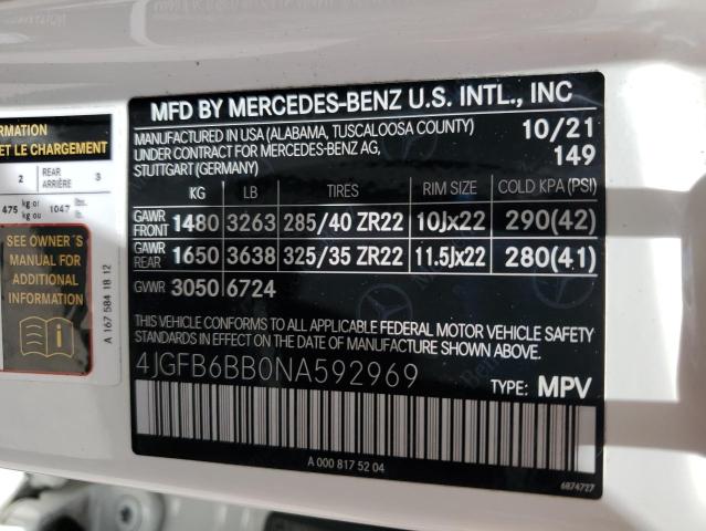 Photo 13 VIN: 4JGFB6BB0NA592969 - MERCEDES-BENZ GLE-CLASS 