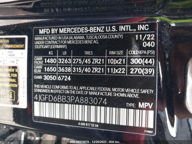 Photo 8 VIN: 4JGFD6BB3PA883074 - MERCEDES-BENZ AMG GLE 53 COUPE 