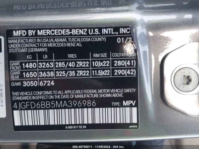 Photo 8 VIN: 4JGFD6BB5MA396986 - MERCEDES-BENZ GLE-CLASS 