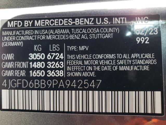 Photo 12 VIN: 4JGFD6BB9PA942547 - MERCEDES-BENZ GLE-CLASS 