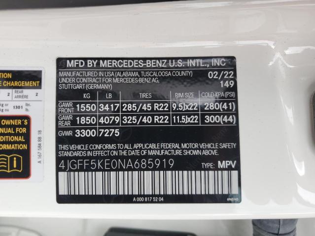 Photo 13 VIN: 4JGFF5KE0NA685919 - MERCEDES-BENZ GLS 450 4M 